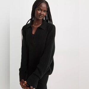 Aerie CozyUp waffle polo sweater and skater pant